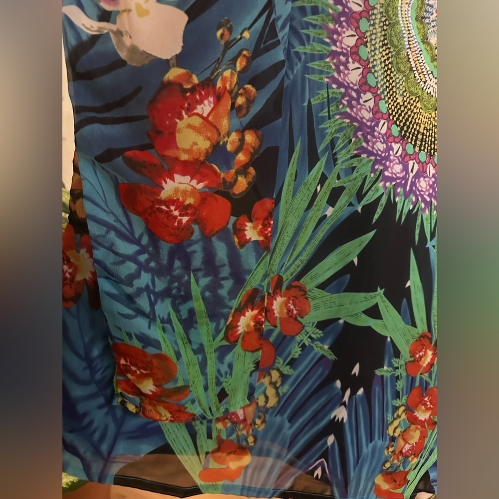 Hannah blue floral blouse size 3X - Picture 9 of 11